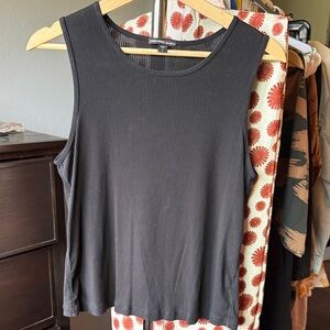 James Perse Black Ribbed Tank Top